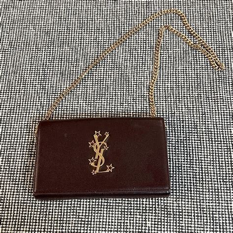 ysl stars wallet on chain with carabin|ysl monogram wallet review.